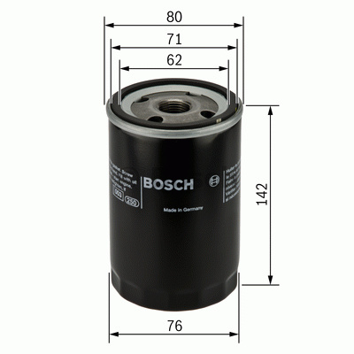 Image of BOSCH - Oliefilter