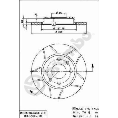 Image of BREMBO - Disco  freno  (Set per pacco) 8020584011195