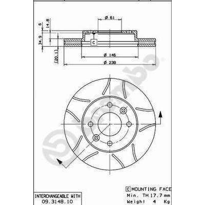 Image of BREMBO - Disco  freno  (Set per pacco) 8020584011263