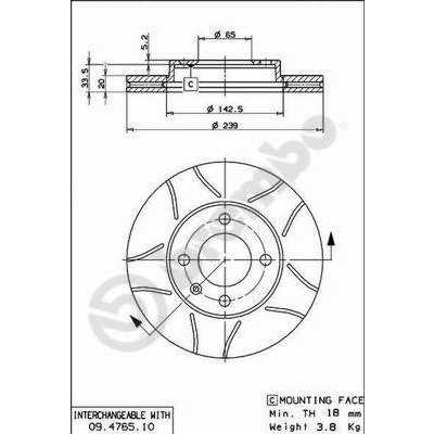 Image of BREMBO - Disco  freno  (Set per pacco) 8020584011287