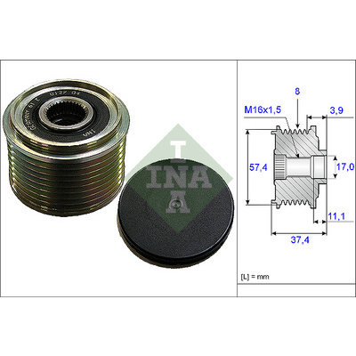Image of INA - Dispositivo ruota libera alternatore 4005108308955