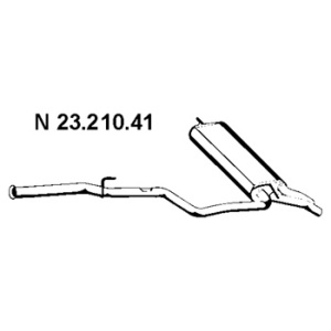 Amortecedor, Panela de escape traseira