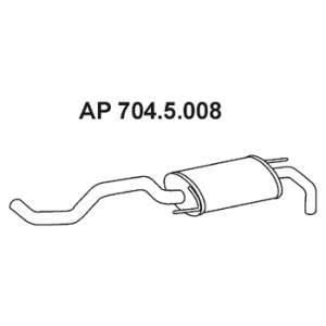 Amortecedor, Panela de escape traseira