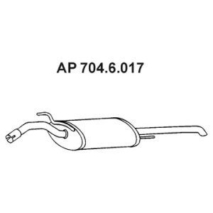 Amortecedor, Panela de escape traseira