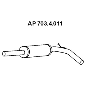Amortecedor, Panela de escape central