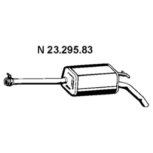 Amortecedor, Panela de escape traseira