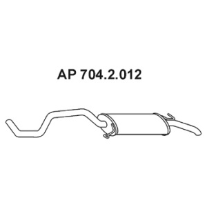 Amortecedor, Panela de escape traseira