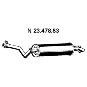 Amortecedor, Panela de escape traseira