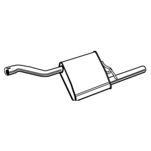 Amortecedor, Panela de escape traseira