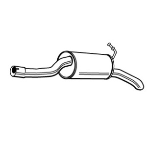 Amortecedor, Panela de escape traseira