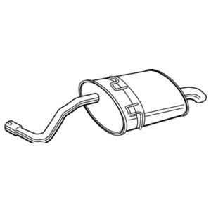 Amortecedor, Panela de escape traseira