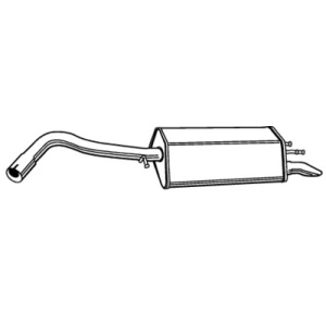 Amortecedor, Panela de escape traseira