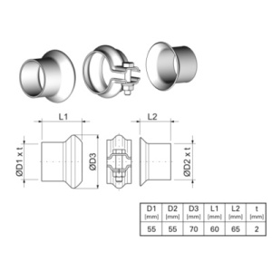 Kit de reparação, Tubo de escape