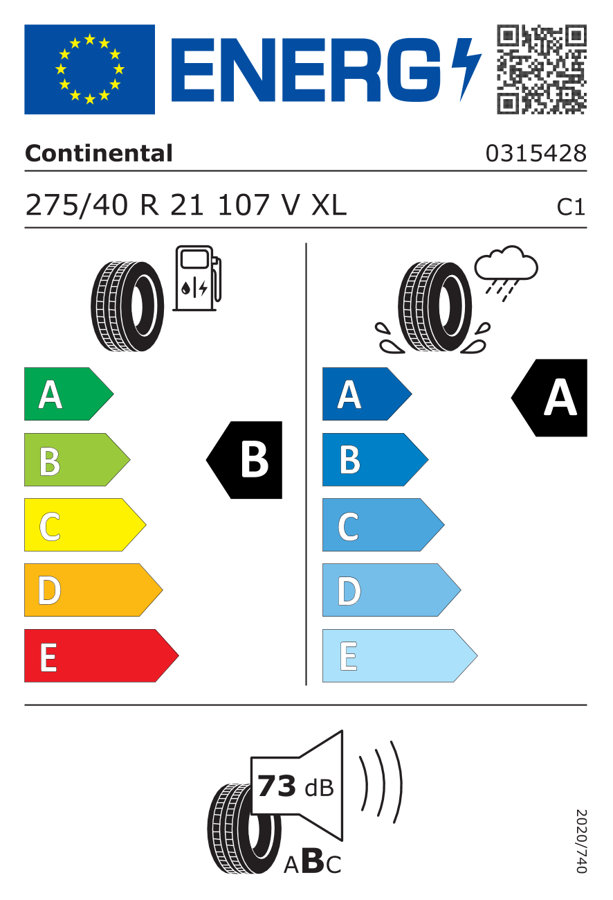 Label pneumatique européen