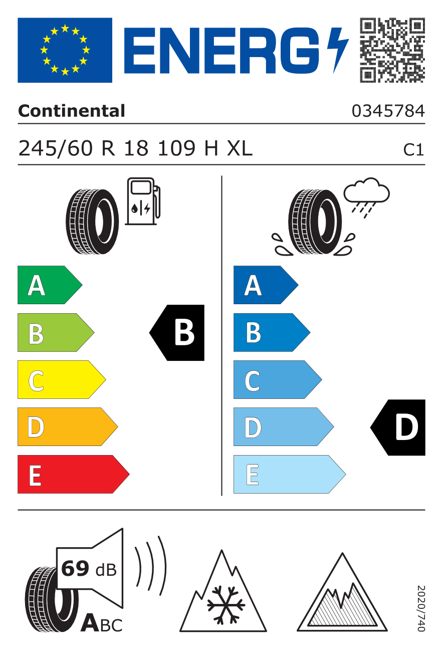 Label pneumatique européen