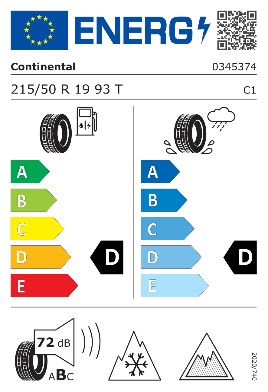Étiquetage UE des pneus / Classes d’efficacité
