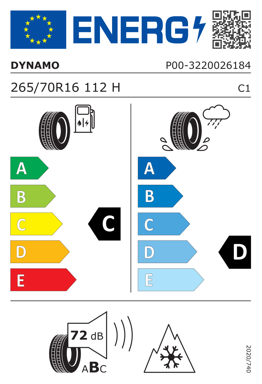 Label pneumatique européen