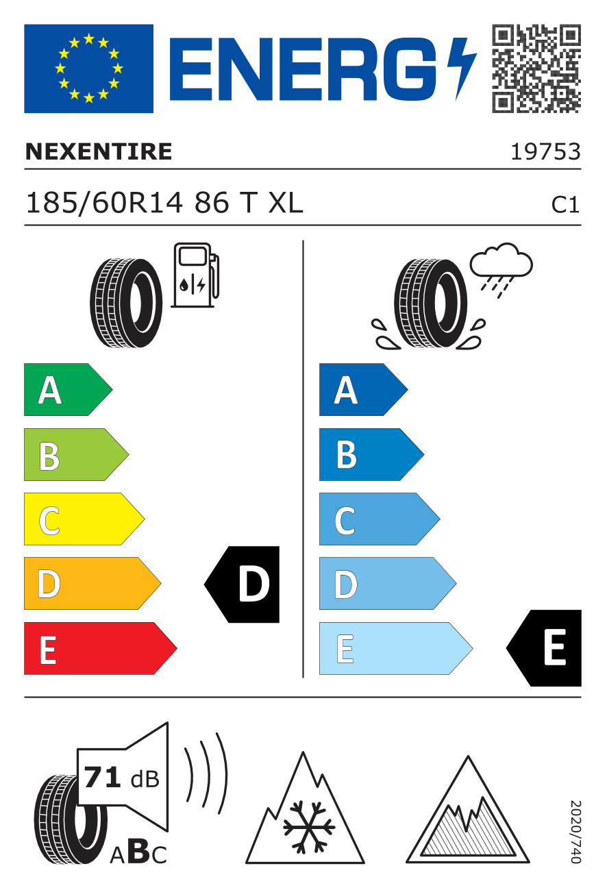 Label pneumatique européen