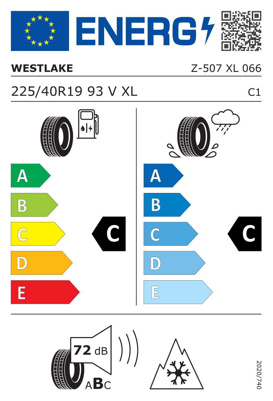 Label pneumatique européen