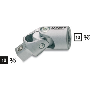 HAZET Articulação universal 8820 . Quadrado oco 10 mm (3/8 polegadas) . Quadrado maciço 10 mm (3/8 polegadas)