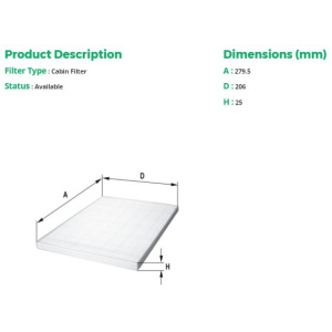 Filtro, Ar do habitáculo