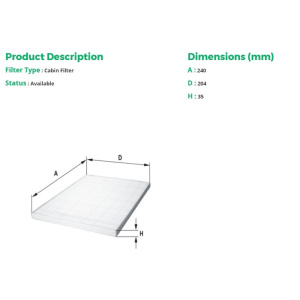 Filtro, Ar do habitáculo