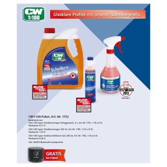 CW1:100 Paket (Scheiben- und Insektenreiniger plus Gratis Zugabe) CW1:100 Paket (Scheiben- und Insektenreiniger plus Gratis Zugabe)