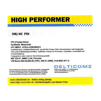 High Performer 5W 40 Pdi Diesel 60 Liter Vat huismerk kopen in de aanbieding