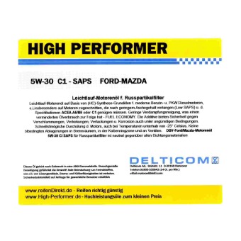 High Performer 5W 30 Saps C1 Fordmazdavolvo 5 Liter Kan huismerk kopen in de aanbieding High Performer 5W 30 Saps C1 Fordmazdavolvo 5 Liter Kan huismerk kopen in de aanbieding