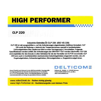 High Performer Clp 220 Industriele Tandwielkastolie 60 Liter Vat huismerk kopen in de aanbieding