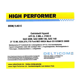High Performer 85W 140 Ep Gl5 Versnellingsbakolie Hypoid 208 Liter Vat huismerk kopen in de aanbieding High Performer 85W 140 Ep Gl5 Versnellingsbakolie Hypoid 208 Liter Vat huismerk kopen in de aanbieding