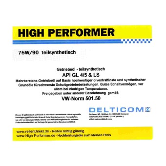 High Performer 75W90 Gl45 Ts Versnellingsbakolie 60 Liter Vat huismerk kopen in de aanbieding