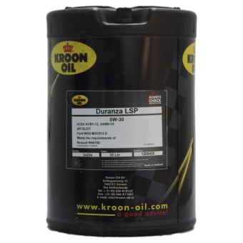 Image of Kroon-Oil DURANZA LSP 5W-30 Motorolie 20 liter bidon