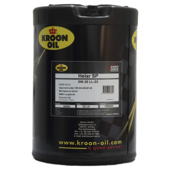 Image of Kroon-Oil HELAR SP 5W-30 LL-03 Motorolie 20 liter bidon
