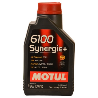Image of Motul 6100 Synergie+ 10W40 1 liter doos