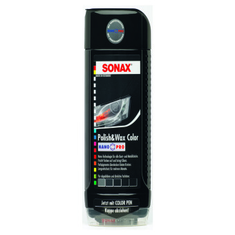 Image of Sonax Polish en Wax Color NanoPro zwart 500 milliliter doos