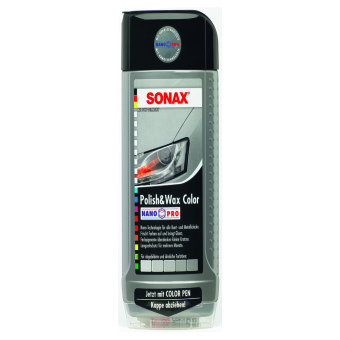 Image of Sonax Polish en Wax Color NanoPro zilver/grijs 500 milliliter doos