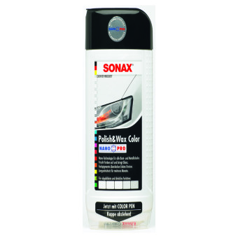 Image of Sonax Polish en Wax Color NanoPro wit 500 milliliter doos