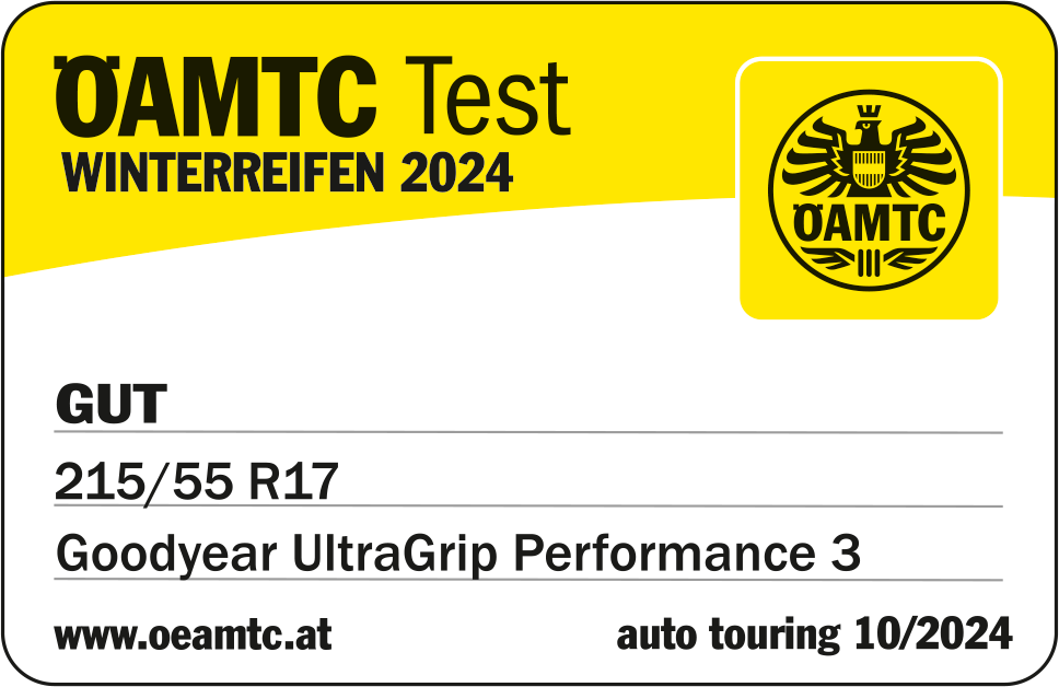 ÖAMTC Winterreifentest 2024 Goodyear UltraGrip Performance 3