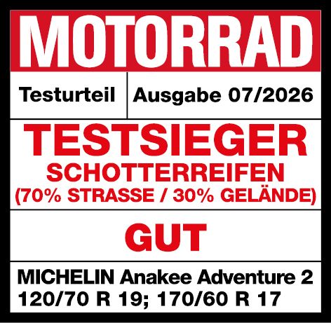 MICHELIN Anakee Adventure 2 MOTORRAD Testsieger