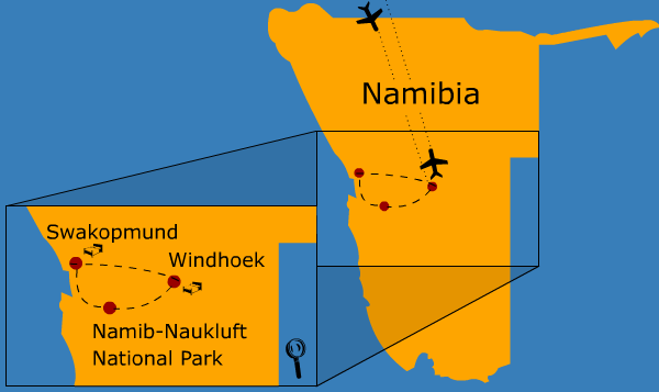 Namibia Rundreise Übersicht