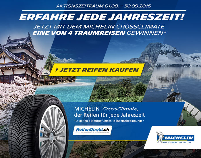 MICHELIN - Traumreisengewinnspiel - Reifen online @ ReifenDirekt.ch