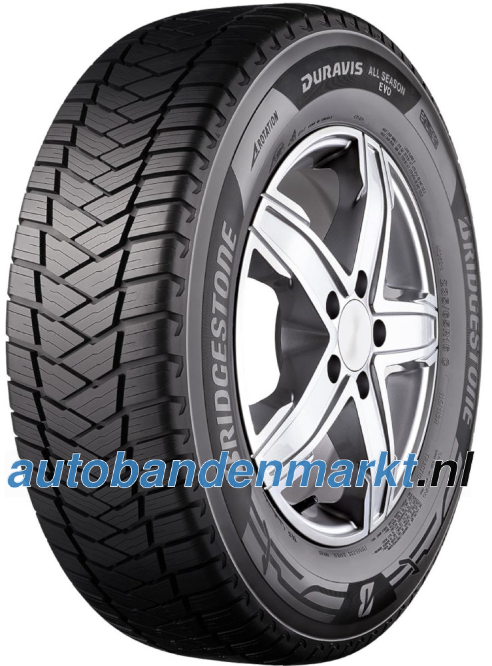 Afbeelding van Bridgestone Duravis All-Season Evo ( 195/75 R16C 110/108R 10PR Enliten / EV )