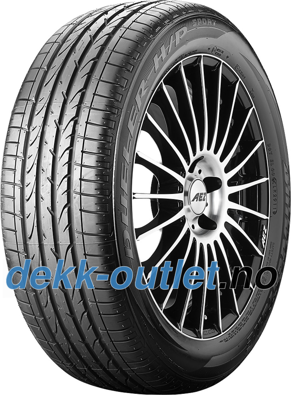 Bridgestone Dueler H/P Sport RFT ( 225/45 R18 91V *, med felgbeskyttelse (MFS), runflat ) Bridgestone Dueler H/P Sport RFT ( 225/45 R18 91V *, med felgbeskyttelse (MFS), runflat )
