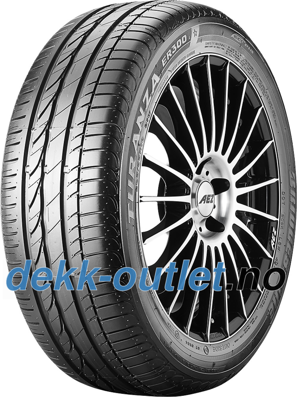 Bridgestone Turanza ER 300A Ecopia RFT ( 205/60 R16 92W runflat, *, med felgbeskyttelse (MFS) ) Bridgestone Turanza ER 300A Ecopia RFT ( 205/60 R16 92W runflat, *, med felgbeskyttelse (MFS) )