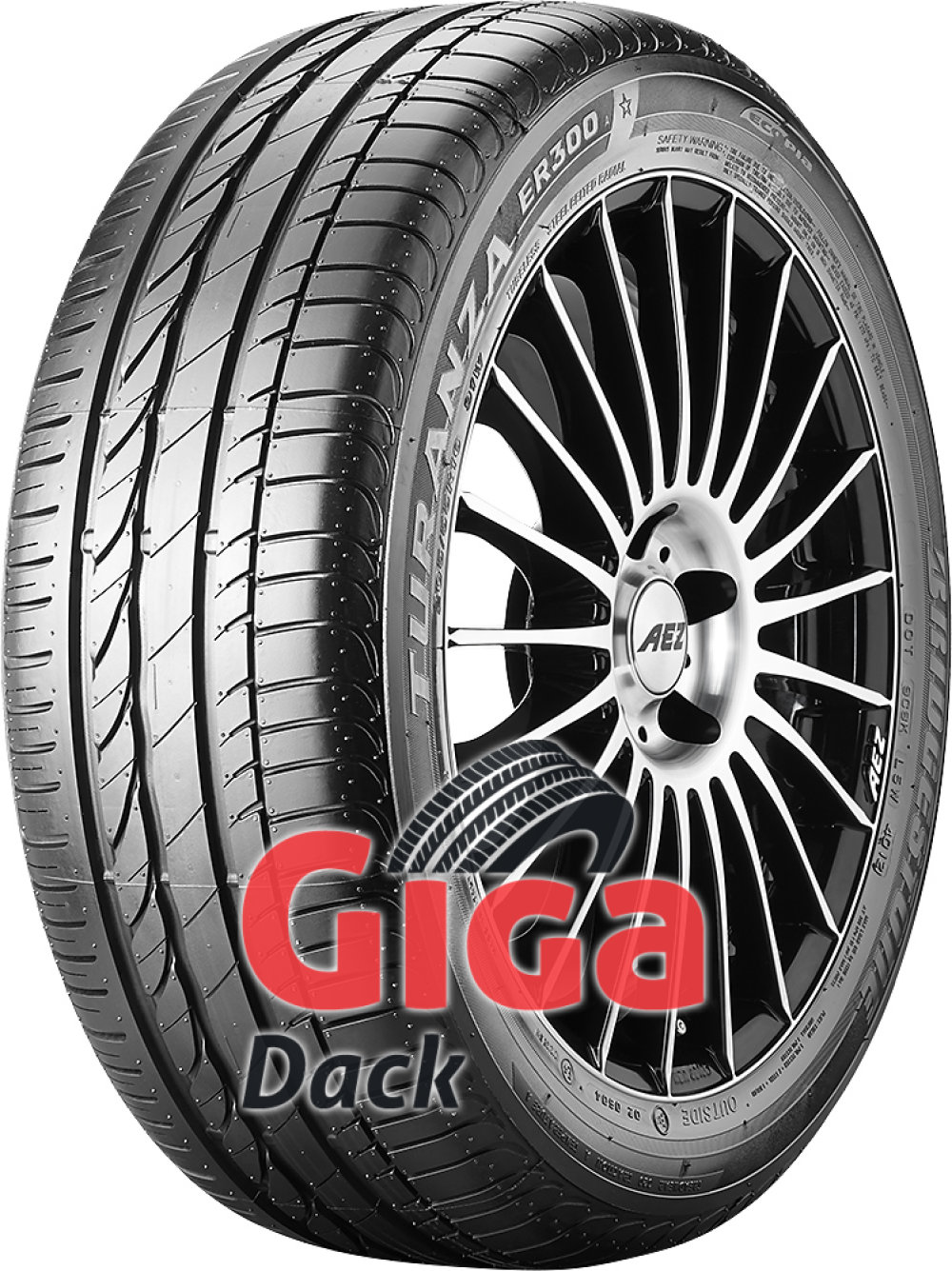 Bridgestone Turanza ER 300A Ecopia RFT ( 205/60 R16 92W *, med fälg skyddslist (MFS), runflat ) Bridgestone Turanza ER 300A Ecopia RFT ( 205/60 R16 92W *, med fälg skyddslist (MFS), runflat )