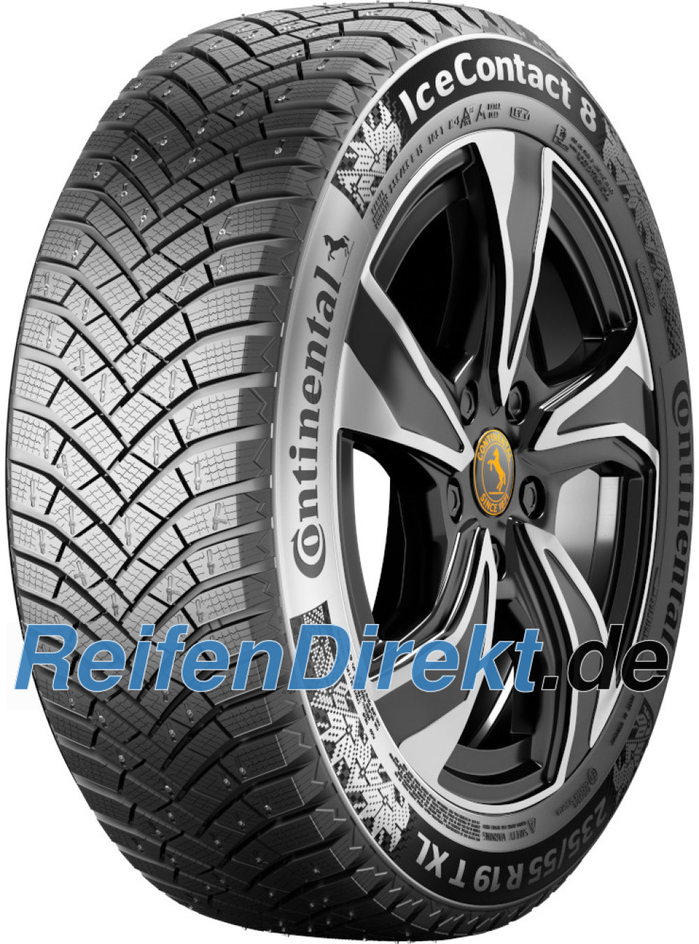 Continental Continental IceContact 8 ( 255/40 R18 99T XL EVc, bespiked, mit Felgenrippe ) 255/40 R18