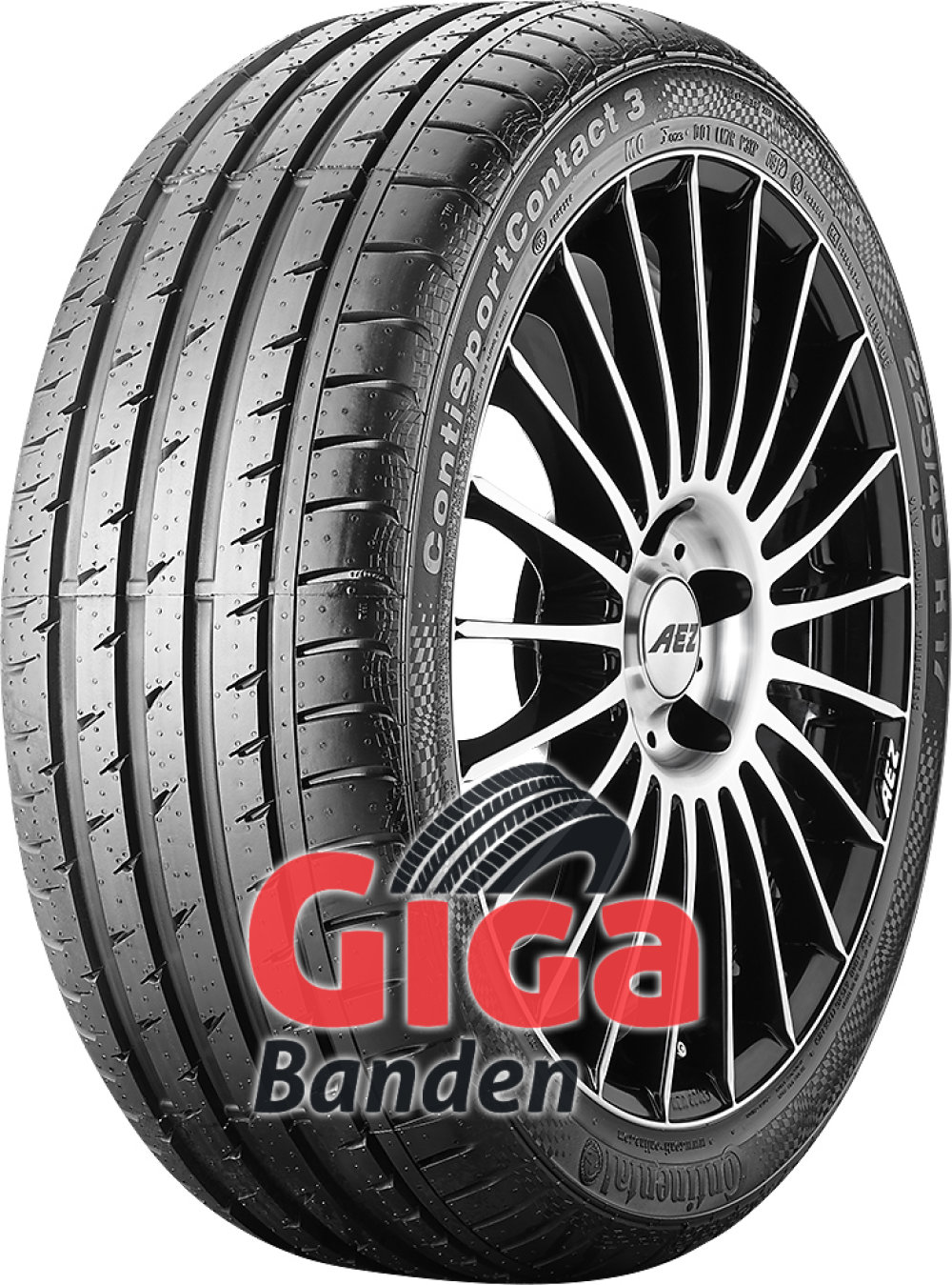 Continental ContiSportContact 3 ( 235/40 R18 95W XL met velgrandbescherming ) Continental ContiSportContact 3 ( 235/40 R18 95W XL met velgrandbescherming )