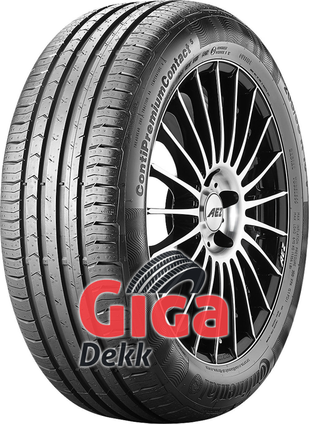 Continental PremiumContact 5 ( 205/55 R17 95Y XL med felgkant, J ) Continental PremiumContact 5 ( 205/55 R17 95Y XL med felgkant, J )