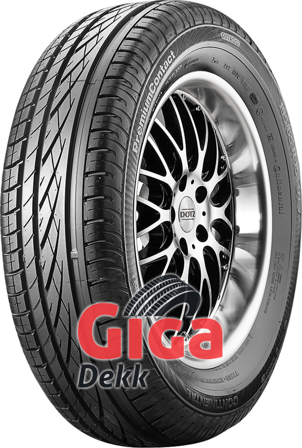 Continental PremiumContact ( 185/50 R16 81V med felgkant ) Continental PremiumContact ( 185/50 R16 81V med felgkant )